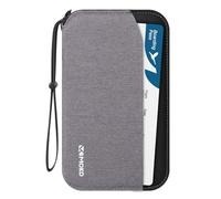 MoKo Porta documenti viaggio RFID per famiglia, grigio