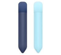MoKo Portapenne Adesivo Adatto per Apple Pencil PRO/USB-C, Apple Pencil di 1a/2a Gen., Tasca Elastica per Penna Custodia Adesiva Attaccata alla Custodia Pad per Penne Stilo, Navy + Azzurro Cielo