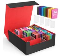 MoKo Scatola Porta Carte Collezionabili 3000+ MTG Deck Box con 24 Divisori Colorati e 4 Supporti per Carte Commander Adatto per Carte da Gioco Ma