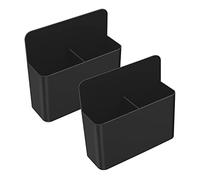 MoKo Set di Portapenne Magnetici 2 Pezzi Scatole Magnetice in ABS, Portaoggetti Magnetico, Organizer Magnetico per Lavagna, con Divisorio Rimovibile, Forniture per Casa, Scuola, Ufficio, Nero