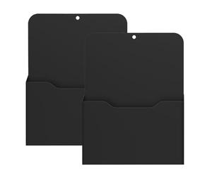 MoKo Set di Scatola Portapenne, 2 Pezzi A4 Scatole Portapenne in Plastica con Magnete, Cancelleria e Prodotti per Ufficio, Accessorio Indispensabile per Ritorno a Scuola, Nero