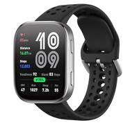 MoKo Silicone Cinturino Compatibile con Amazfit Bip 6, Cinturino Sportivo Resistente all'usura e Traspirante, Nero