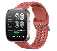 MoKo Silicone Cinturino Compatibile con Amazfit Bip 6, Cinturino Sportivo Resistente all'usura e Traspirante, Rosso