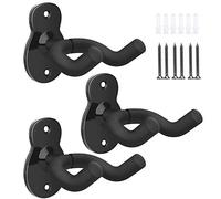 MoKo Supporto Gancio per Chitarra, Supporto a Parete per Chitarra 3 Pezzi, Robusto Supporto per Gancio per Staffa in Metallo per Chitarre, Appendi per Chitarra Elettrica/Chitarra/Ukulele/Violino, Nero