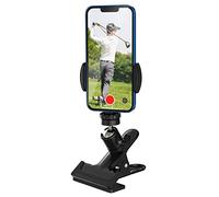 MoKo Supporto per Cellulare con Clip, Supporto Regolabile per Telefoni da 4,7 a 6,8 Pollici per Fare Video, Live con Cellulare, per Bici, Carrello da Golf, Tapis Roulant, Nero