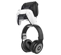 MoKo Supporto per Cuffie, Porta Cuffie da Parete, Supporto per Cuffie Compatibile con PS3, PS4, PS5, PC, STEAM, Switch/Switch 2, Supporto Cuffie Universale, Supporto per Controller, Trasparente