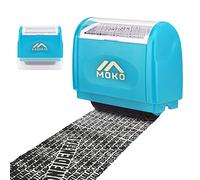 MoKo Timbri Antifurto, Timbro con Rullo, Timbro Autoinchiostrante, Protezione di Privacy, Accessori per Azienda Ufficcio Documenti, Blu