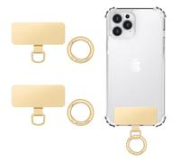 MoKo Toppa per cordino cellulare in acciaio inox, set da 2, oro