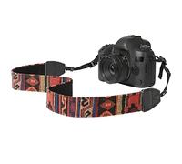 MoKo Tracolla Fotocamera, Cinghia a tracolla in Tela Cotone Intrecciata con Fibbie regolabili, Accessori Fotocamere, videocamere Tracolla per Fotocamere Digitali DSLR - Bohemia Arancione Scuro