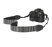 MoKo Tracolla Fotocamera, Cinghia a tracolla in Tela Cotone Intrecciata con Fibbie regolabili, Accessori Fotocamere, videocamere Tracolla per Fotocamere Digitali DSLR - Nero Bianco