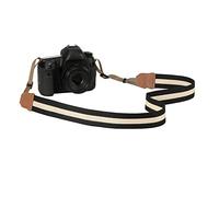 MoKo Tracolla Fotocamera, Tracolla Videocamera in Cotone con Fibbie Regolabili, Accessori Fotocamere, Videocamere Dim da 90 a 158 cm Tracolla per Fotocamere, Videocamere - Nero/Beige