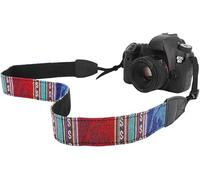 MoKo Tracolla Fotocamere Universali Fuji, Olympus, Panasonic, Pentax, Sony in Cottone Canvas Resistenza 10Kg,Cinturino Regolabile, Cinturino a tracolla per Videocamera - Bohemia Blue