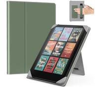 MoKo Universale Custodia per 6.8, 7 Pollici Kindle Paperwhite eReader da Tablet, Kindle Paperwhite/Colorsoft/Kobo Libra/Boox/Ocean,Custodia Folio Leggera con Cinghia per Mano/Support, Celadon