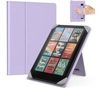 MoKo Universale Custodia per 6.8, 7 Pollici Kindle Paperwhite eReader da Tablet,Kindle Paperwhite/Colorsoft/Kobo Libra/Boox/Ocean,Custodia Folio Leggera con Cinghia Mano/Support, Taro Viola