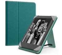MoKo Universale Custodia per 6 Pollici Kindle eReader da Tablet, Kindle/Kobo Clara/Tolino/Pocketook/Sony E-Book Tablet, Custodia Leggera Folio con Cinghia da Mano e Cavalletto, Verde Giada