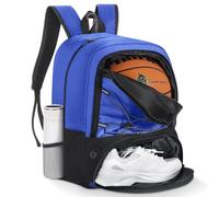 MoKo Zaino basket con scomparti per pallone e scarpe, blu