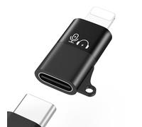 MoKoAdattatore da USB C a Lighting per DJI Mic Mini, Adattatore Lightning a USB C Cuffie per Apple Earpods/iPhone 14/13/12/11/Ricevitore Microfono Wireless, Supporto di Ricarica - 1 Pezzo, Nero
