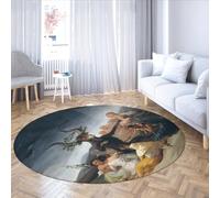 MOKOSAISE Circle Tappeto Streghe Sabbath di Francisco Goya Persone e Animali Tappeti Rotondi Lavabili Antiscivolo per Soggiorno Ufficio Floor Decor 183cm(Rotondo)