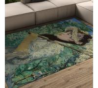 MOKOSAISE Edouard Manet Area Rug 140x200cm Per Camera Da Letto Soggiorno Cucina Primavera (Jeanne Demarsy) Antiscivolo Lavanderia a pelo corto Home Tappeto sottile