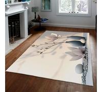 MOKOSAISE Orchidea 60x120cm Tappeti lavabili per l'ingresso Morbidi nature morte Boem Vaso motivo in pietra tappeto antiscivolo per soggiorno spa Sala yoga