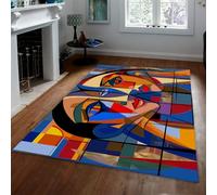MOKOSAISE Tappeti colorati astratti 60x90cm Uomini Donne Ritratti Tappeti morbidi Lavabili multicolori Zerbini interni per l'ingresso di casa Soggiorno