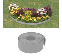 Mokuyary 3 pezzi, 3 pezzi, grigio, 10 m, 20 cm, in polietilene, bordo da giardino, recinzioni per erba, facile da montare, per massello, orto, vialetto, prato aiuola