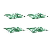 Mokuyary 4 cuscini per sedie a forma di foglia, 40 x 40 x 4 cm, tessuto per materassi, comodo, per sedie, per sole, terrazza, giardino, interni ed esterni, 4 pezzi