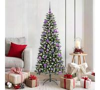 Mokuyary Albero di Natale artificiale con 150 LED con supporto verde 150 cm, albero di Natale artificiale realistico, montaggio rapido per casa, ufficio, negozi, decorazione alberghiera -L