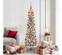 Mokuyary Albero di Natale artificiale con 300 LED verde e bianco, 180 cm, facile da montare, per soggiorno, casa e feste, tipo 3