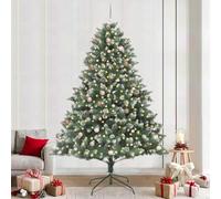 Mokuyary Albero di Natale artificiale con supporto verde, 160 x 160 x 240 cm, facile da montare, per soggiorno casa e feste, tipo 1