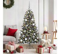 Mokuyary Albero di Natale artificiale con supporto verde, 83,5 x 83,5 x 150 cm, facile da montare, per soggiorno casa e feste, tipo 6