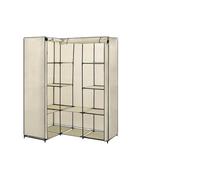 Mokuyary Armadio ad angolo, 130 x 87 x 169 cm, colore: crema