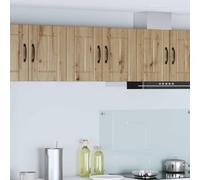 Mokuyary Armadio da cucina, 2 pezzi di rovere Artisan, 30 x 31 x 40 cm, in legno da appendere alla parete, armadietti sospesi, armadi, 2 armadi da parete (1 porta)