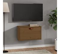 Mokuyary Armadio da parete marrone miele, 60 x 30 x 35 cm, in legno massello di pino, per bagno, da appendere, per camera da letto, soggiorno, cucina