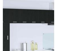 Mokuyary Armadio sospeso 2 pezzi rovere nero e bianco, 60 x 31 x 40 cm, armadi da parete da bagno, modello 2 x armadi sospesi (2 porte), larghezza 60 cm, altezza 40 cm