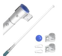 Mokuyary Bandiera della Polonia e palo 5,5 m in alluminio per esterni, giardino, cortile, terrazza