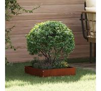 Mokuyary Bordo per prato, 6 pezzi, arrugginito, 40 x 40 x 13 cm, bordo da giardino, recinzione per erba, montaggio facile per massicci, orto, vialetto, prato aiuola