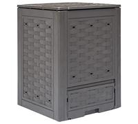 Mokuyary Composter da giardino, 60 x 60 x 83 cm, 300 l, colore: Marrone
