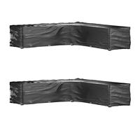 Mokuyary Copertura per mobili da giardino a forma di L, 2 pezzi, 20 occhielli, 300 x 300 x 70 cm, telo di copertura antivento, per tavolo da giardino, gruppo di sedie, mobili da terrazza, mobili in