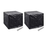 Mokuyary Copertura per serbatoio dell'acqua da giardino, 2 pezzi, 8 occhielli, 116 x 100 x 120 cm, copertura per tavolo da giardino, copertura di protezione per mobili da esterno, sedia