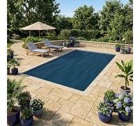 Mokuyary Copertura solare per piscina, nero e blu, 300 x 200 cm | Coperta termica per piscina esterna, pellicola termica tagliabile