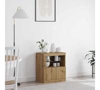 Mokuyary Credenza a LED marrone, 60,5 x 37 x 67 cm, in legno per cucina, soggiorno, sala da pranzo, corridoio, camera da letto
