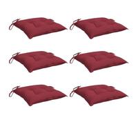 Mokuyary Cuscini da pallet Set di 6 cuscini da pallet rosso bordeaux 50 x 50 x 7 cm materasso per sedile esterno, mobili comfort, cuscino per divano, sedie, terrazza, giardino interno ed esterno