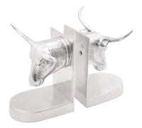 Mokuyary Fermalibri - Set di 2 pezzi, 21,5 x 15,5 x 20 cm, in alluminio, supporto per libri, scaffali da biblioteca, appunti per ufficio, scuola, casa