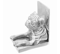 Mokuyary Fermalibri Set di 2 pezzi, argento, 12 x 15 x 18 cm, in alluminio, supporto per libri, scaffali da biblioteca, fermalibri per ufficio, scuola, casa