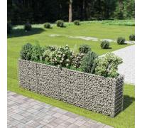 Mokuyary Fioriera rialzata in acciaio zincato, 360 x 50 x 100 cm, fioriera rialzata per verdure, erbe, fiori e piante grasse, aiuola da giardino per giardino e terrazza