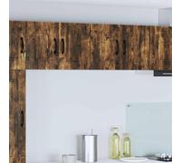 Mokuyary Kalmar - Armadio da cucina 2 pezzi, in rovere affumicato, 60 x 31 x 40 cm, pensili da cucina sospesi, armadietti sospesi, 2 armadi da parete (2 porte)