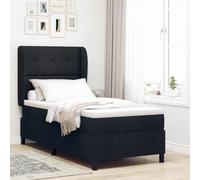 Mokuyary Letto a Molle con Materasso Nero 90 x 200 cm Tessuto Letto Piattaforma con Supporto a Doghe Montaggio Facile per Camera da Letto, Adulti -D