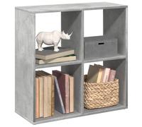 Mokuyary Libreria divisoria, grigio cemento, 69,5 x 29 x 69,5 cm, materiale in legno, libreria, scaffalatura a cubi, per soggiorno, camera da letto, ufficio, cameretta dei bambini