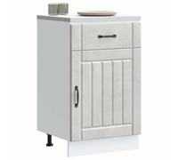 Mokuyary Lucca - Mobile da cucina in legno grigio cemento, per ristorante, hotel, cucina -A1